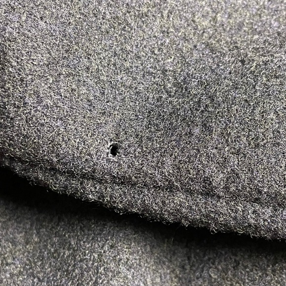 Woolrich Men Large Wool Jacket Navy Blue Plaid Lined Bomber Style Made USA - Picture 4 of 13